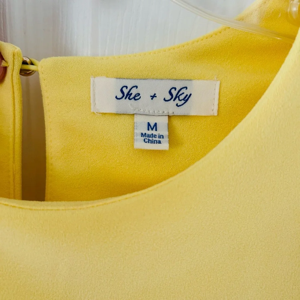 Yellow Short Sleeve Mini Dress (Women’s) - Picture 3 of 8